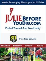 Avoid Damaging Underground Utilities Poster for Homeowners